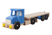 LUPO TOYS Duża niebieska ciężarówka z naczepą (1)