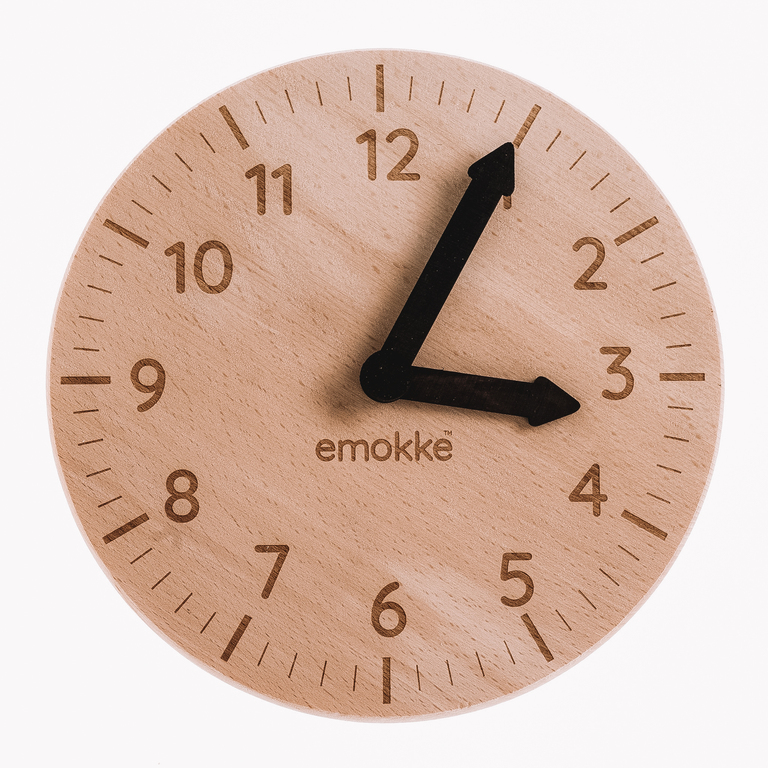 Drewniany zegar do nauki czasu - Montessori (1)