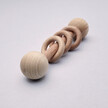 LittleDOT Grzechotka z pierścieniami - grzechotka, gryzak z drewna (1)